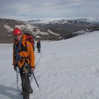 Professor Neil Glasser in the Antarctic