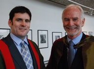 Mr Huw Eurig Davies (left) with Dr John Harries.