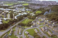 Aerial image of Aberystwyth University.