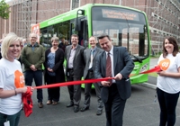 The Minister for Regeneration, Huw Lewis AM, launching the new service.