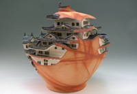 Castle Pot by the Japanese artist Keiko Masumoto, who is currently the Toshiba Japanese Ceramics Resident at the V&A Museum, London.