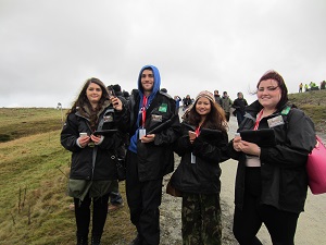 Aberystwyth University students at a Wales GB Rally event