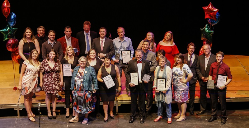 Winners of the 2017 AberSU Teaching Awards. Credit: Mick McGrath