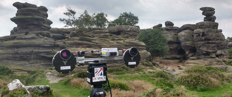 PanCam during a recent field test in Brimham Rocks in Yorkshire, where the team were testing its 3D measurement capabilities.