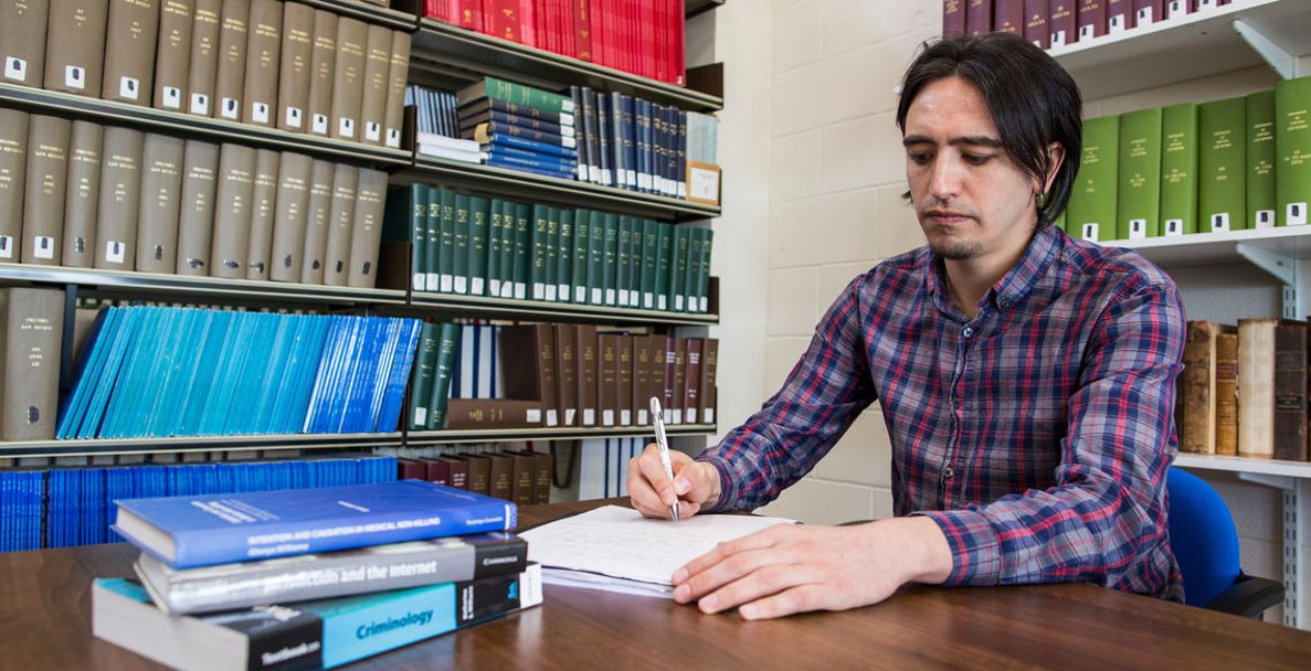 Student studying