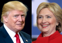 Ymgeiswyr arlywyddol Donald Trump a Hillary Clinton.  Llun: Gage Skidmore