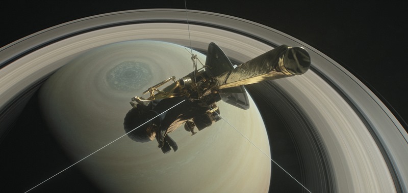 Cassini, a fydd yn cyrraedd diwedd y daith i'r blaned Sadwrn ddydd Gwener 15 Medi 2017. Llun drwy gwrteisi NASA/JPL-Caltech
