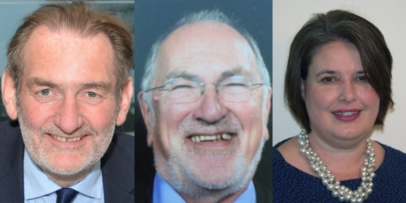 Penodiadau newydd i'r Cyngor o’r Chwith i’r Dde: Yr Athro Syr Ian Diamond; Yr Athro Robin Williams a Samantha Blackie