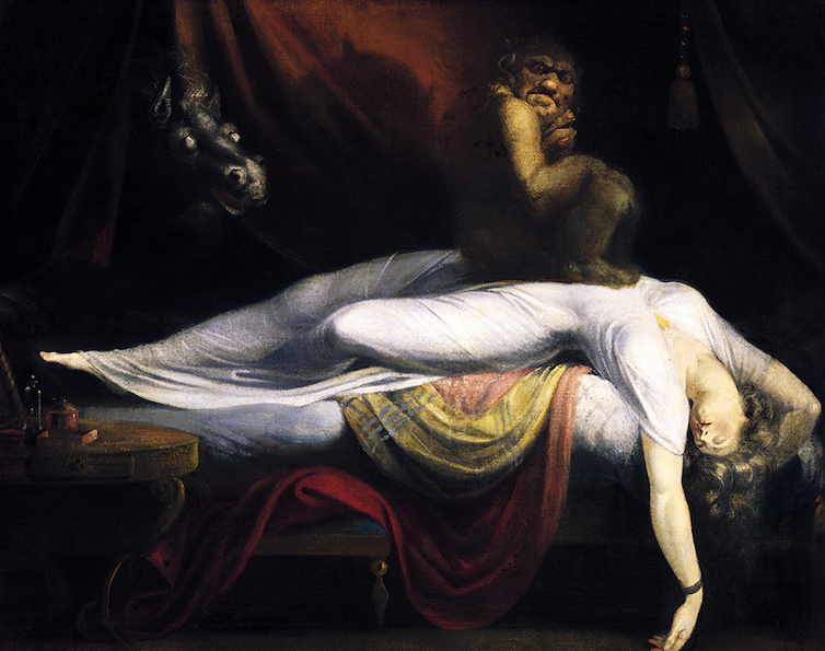 The Nightmare gan John Henry Fuselli, 1781. Credyd: Wikipedia