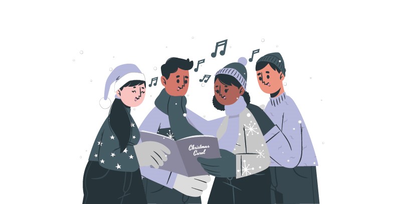 Old College in the picture and snow on the roof and surrounding grounds. 