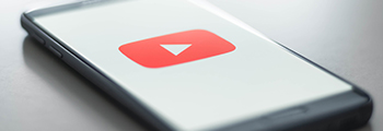 Youtube symbol on a smartphone