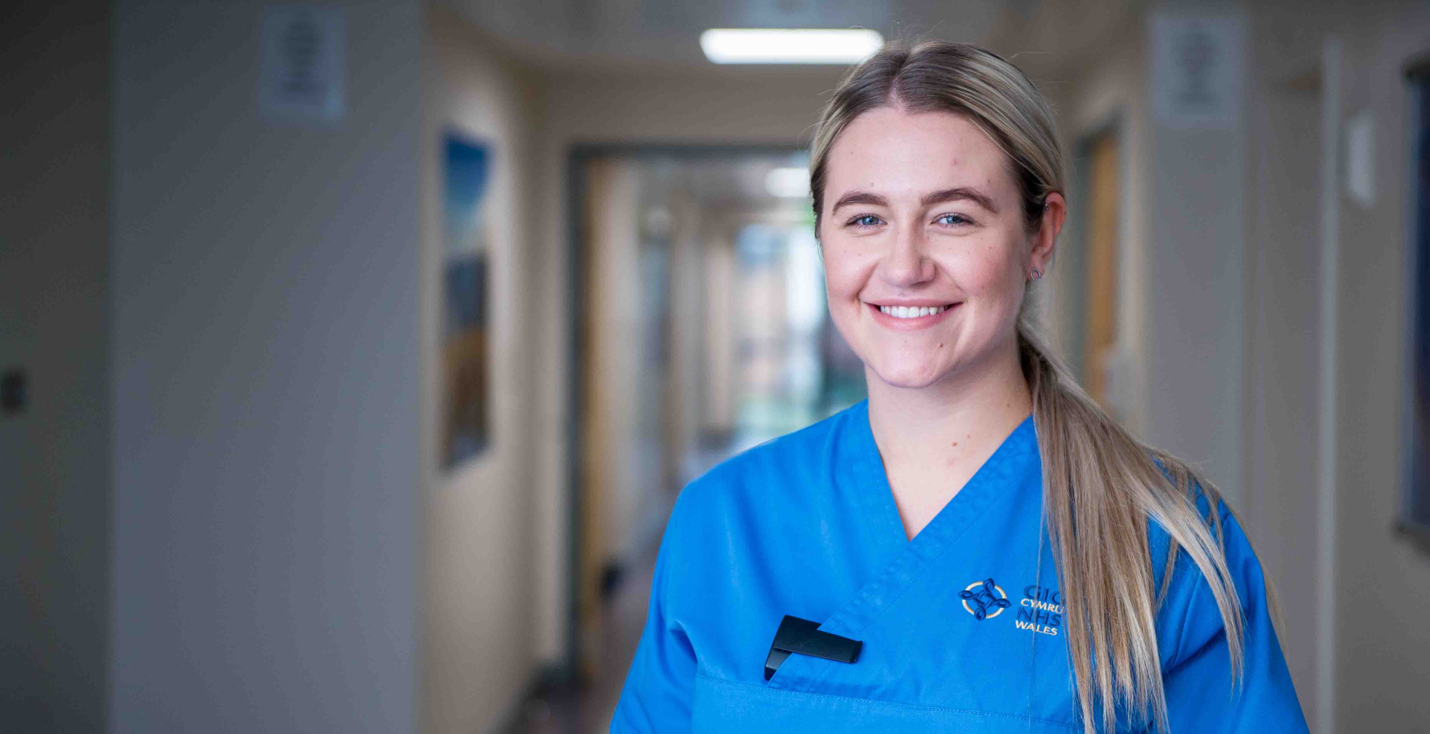 Female nurse on a hospital ward. 