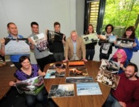 Professor Wayne Powell with the prize winners.