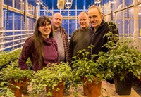 Dr Leif Skøt (right) with colleagues at IBERS