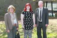 From left to right: Madeline Bidder, Worshipful Livery Company of Wales, Cariad Roberts, IBERS, Bob Clarke, Worshipful Livery Company of Wales.