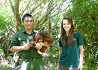 Montana on a recent trip to the Rasa Ria Nature Reserve in Malaysian Borneo with a local ranger.