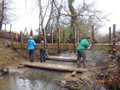 IBERS students helping with the Llangeitho path