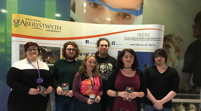 The makers of the winning student documentary: Eleanor Furness, Melanie Morris, Annie Morris, Rhys Jones, Amanda Hather and Michael Allcock.