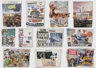 Workshop participants created collages to convey what peace in Wales means to them.