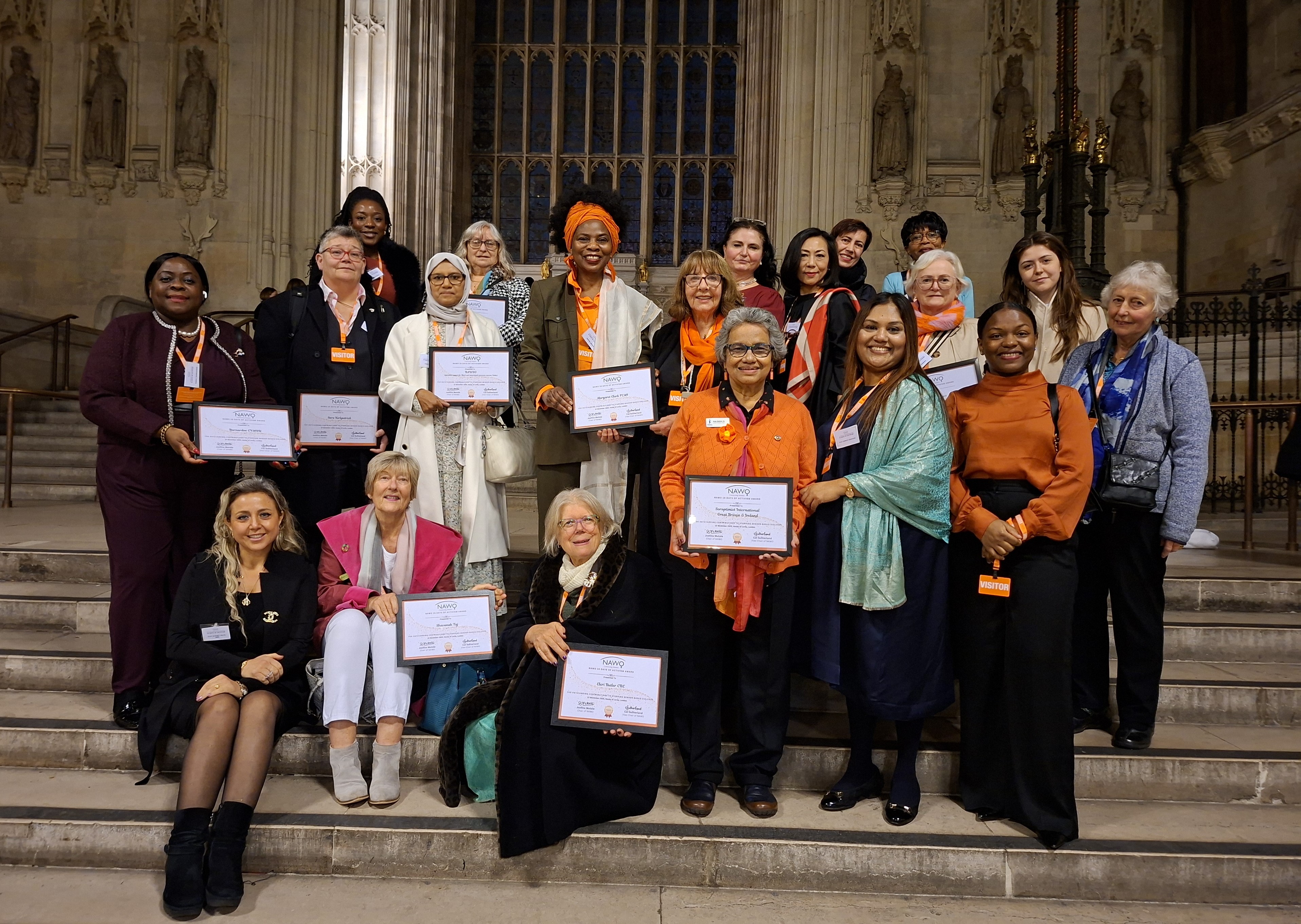 Award winners, including Aberystwyth University&rsquo;s Dewis Choice project, in the House of Lords