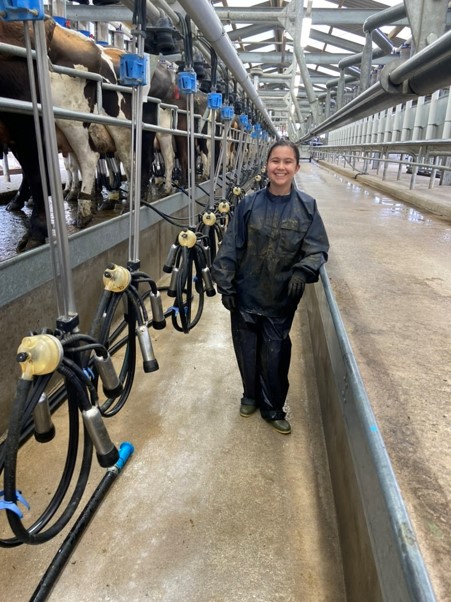Sarah during her year in industry