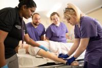 Nursing students learn clinical skills in the simulation suite at Aberystwyth University’s Healthcare Education Centre.