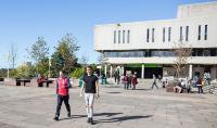 Hugh Owen Library from Arts Centre Concourse