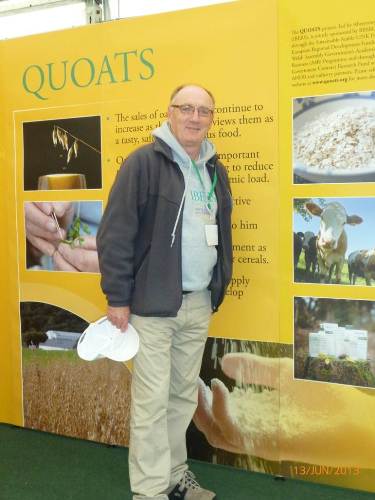 Athole Marshall representing Oats research at IBERS.