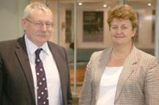 Professor Wayne Powell, Director of IBERS and Heather Jenkins, Director of Agricultural Strategy at Waitrose