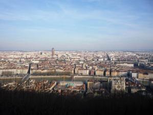 Overlooking the city of Lyon