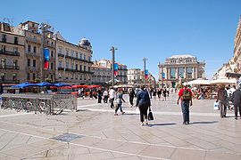 Plaza in montpellier