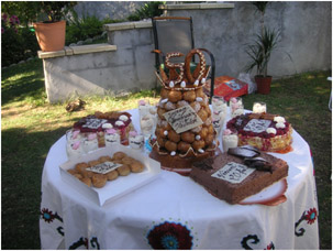 table of cakes and sweets