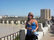 Vicky in malaga next to river.