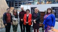 Launch of the exhibition in the Senedd with Professor Andrea Hammel and the Llywydd Elin Jones MS