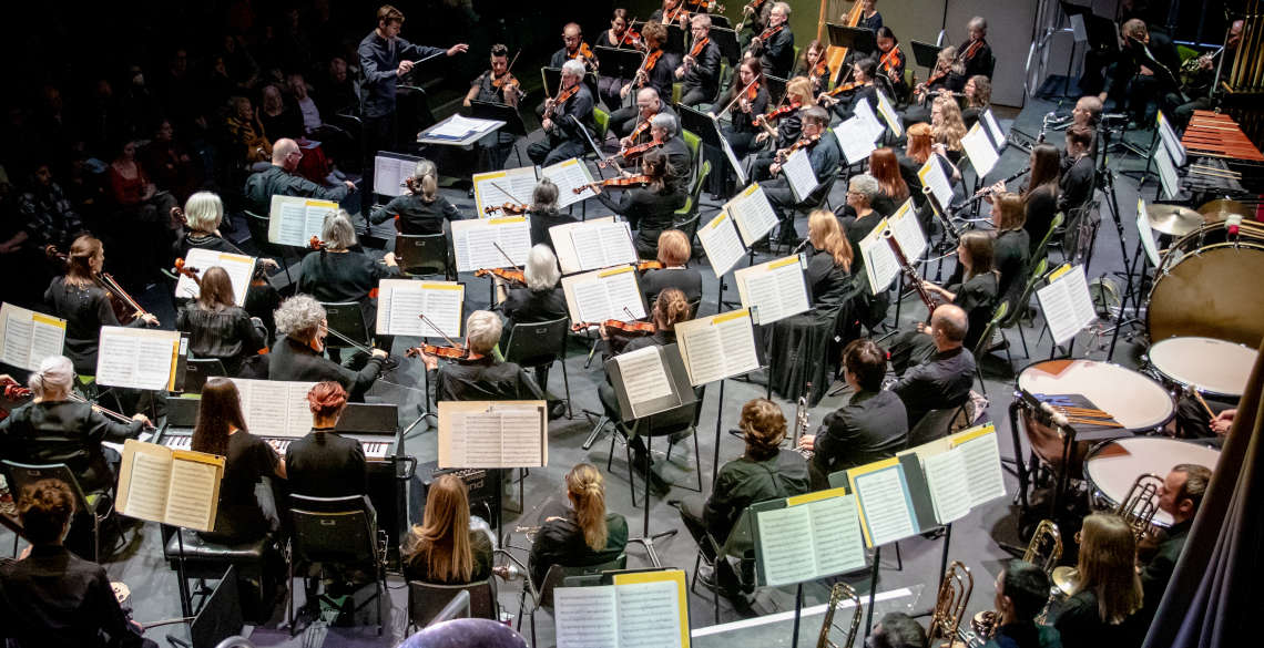 orchestra playing