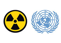 Radiation and UN logos