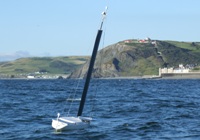 A robotic sailing boat in Cardigan Bay
