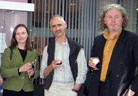 Left to Right. Francesca Rhydderch, Editor, New Welsh Review; Professor Jem Poster, Chair of Creative Writing, UWA, and Richard Davies, Managing Director, Parthian at the launch.