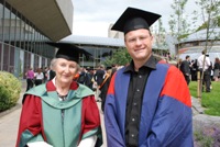 Dr Joan Hughes with Dr Huw Meirion Edwards