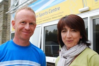 Sports Centre manager Frank Rowe and Rachel Hubbard, Membership Manager.