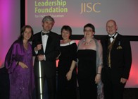Pictured left to right; Dr Jo Maddern, Learning and Teaching Development Coordinator, Graham Lewis, Coordinator of CDSAP, Susan Chambers, Director of Human Resources, Annette Edwards, Staff Development Assistant and Giles Polglase, Assistant Coordinator of CDSAP at the Times Higher Education Leadership & Management Awards.