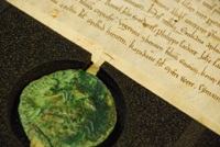 One of the seals held at the National Library which dates back to 1199.