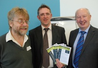 Professor Martin Jones (centre) with Brian Kelly from Web Focus (left) and Professor Paul Bacsich of Matic Media Ltd.