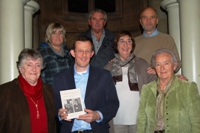 Pictured are Dr Bleddyn Huws with members of the Carneddog and Gwallter Llyfni families at the book launch.