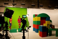 Sbridiri being filmed at the University’s new digital studio facilities.