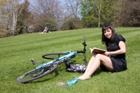 Aberystwyth University cyclist