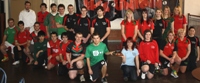 Aberystwyth University team captains with Varsity trophy.