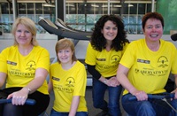 (L-R) Dr Phillipa Nicholas, Sue Walker, Hannah Payne and Dr Rosemary Collins in training for the Celtic Challenge.