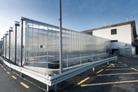 The new greenhouse at the National Plant Phenomics Centre.