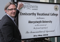 Professor Martin Jones at Enniscorthy Vocational College.